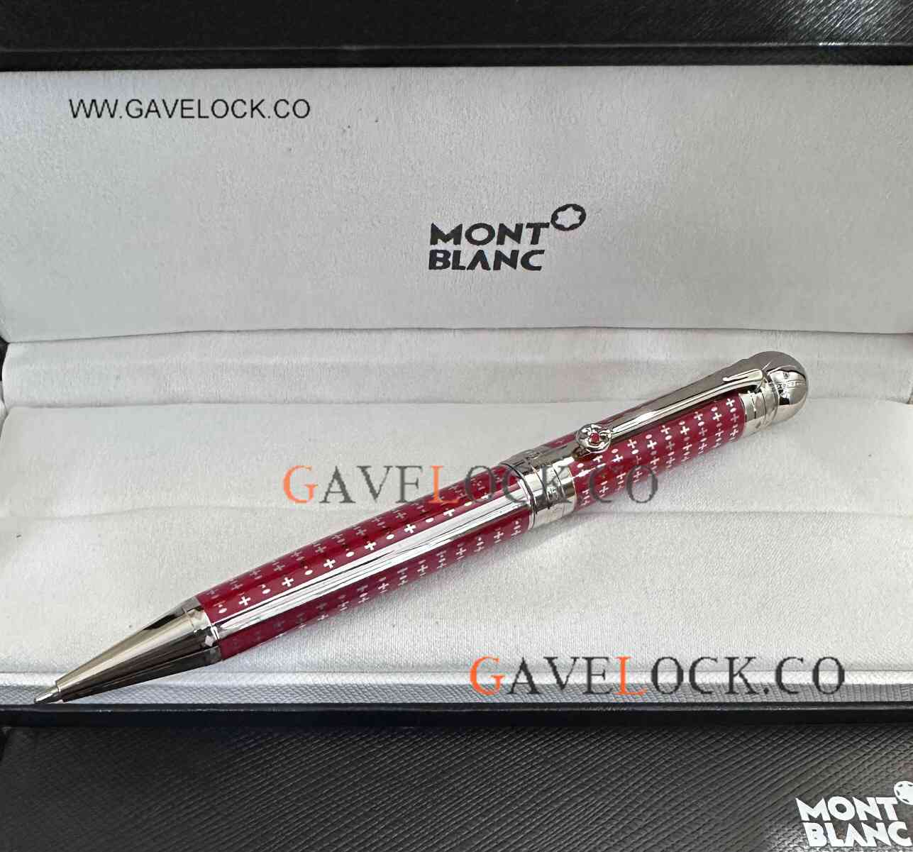 Copy Montblanc Joseph Ii Limited Edition Red-Silver Ballpoint Pen